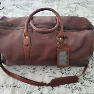 John Henric Leather Weekender Bag